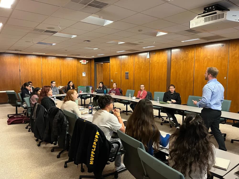 Thomas Coughlin giving an invited book talk at Rutgers University