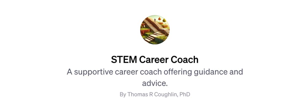 Image of the “STEM Career Coach” gpt on ChatGPT.